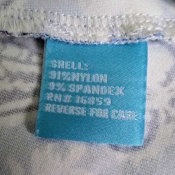 J. McLaughlin Catalina Cloth Tunic Top WOMEN'S S Biscayne Damask White Navy - Picture 8 of 15